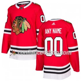Adidas Maillot de Hockey Chicago Blackhawks Personnaliser 2017-2018 Rouge Authentic - Homme